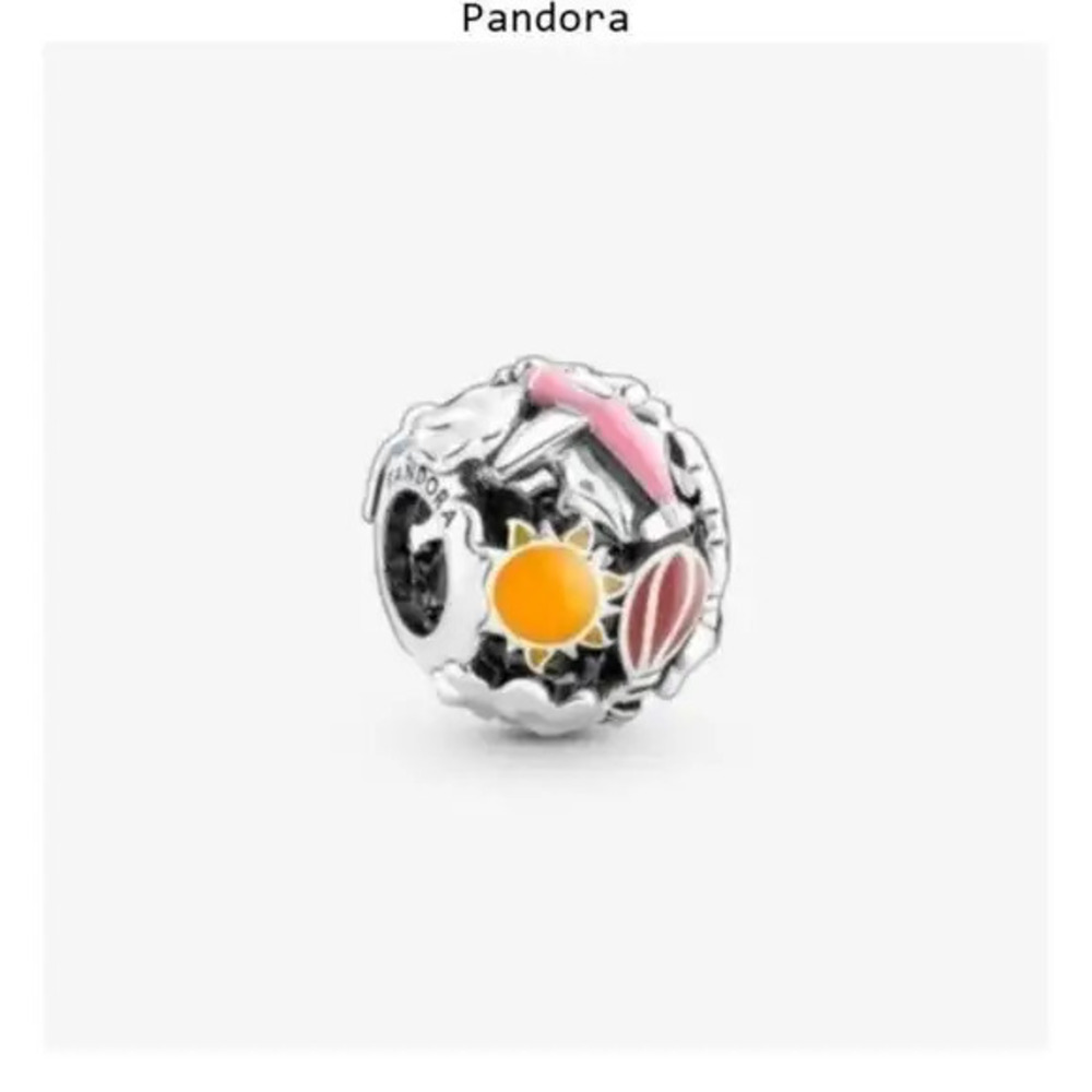 Pandora Fly Away Rainbow Sky & Travel Charm